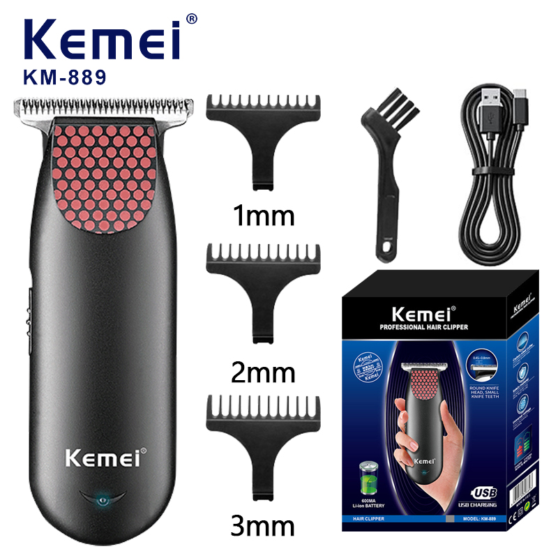 Mens Grooming Kit Bag - Kemei 889 Professional Pocket Cordless Hair