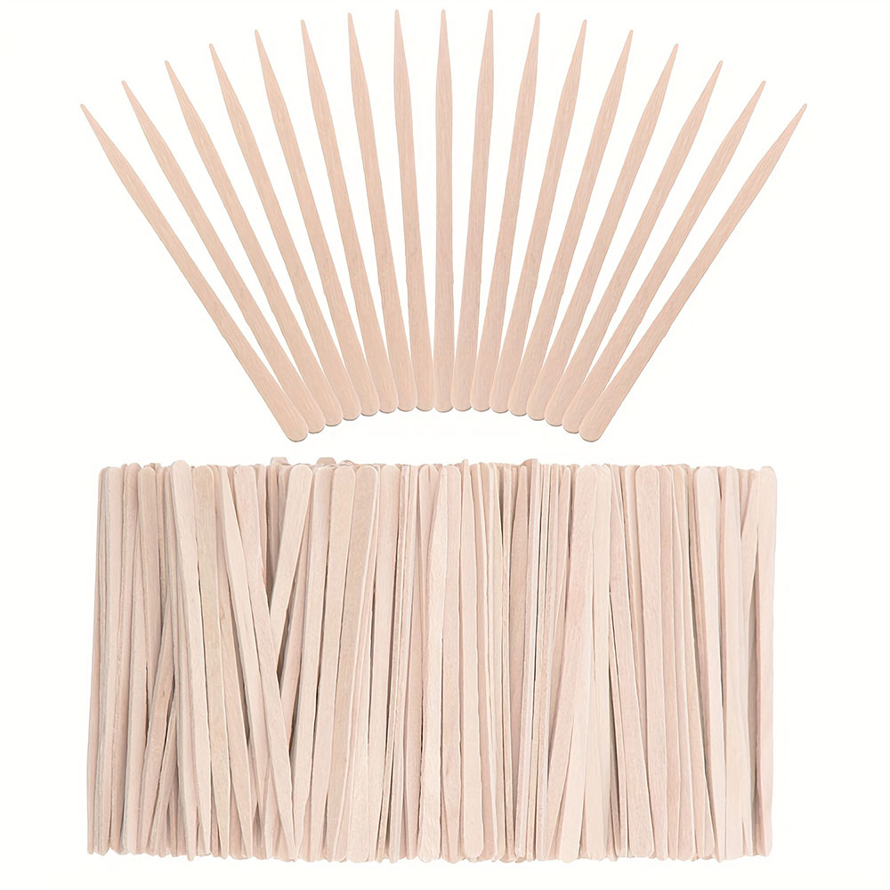 Hair Wax Stick - 300/500pcs Wooden Wax Sticks Multi-Purpose Waxing