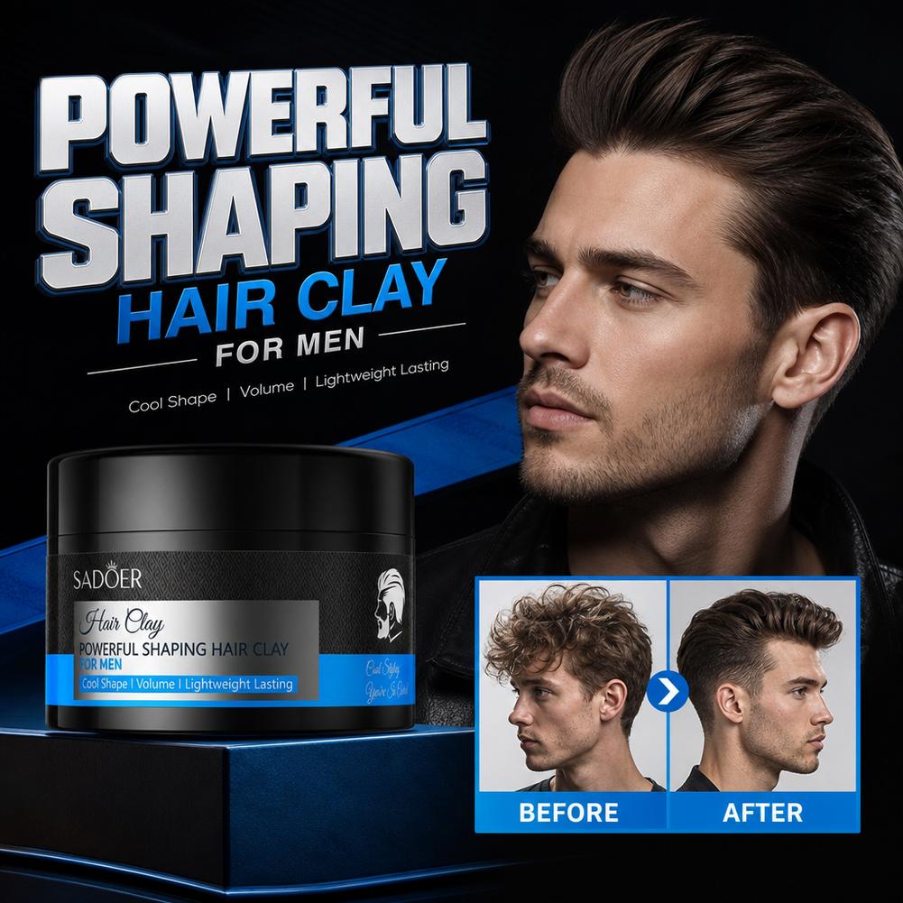 Men'S Grooming Wax - Matte Hair Styling Clay Strong Hold