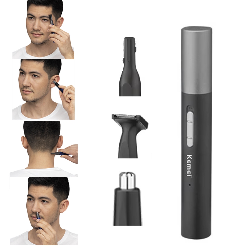 Men'S Grooming Gift Set - Kemei Pro Rechargeable Nose Hair Trimmer