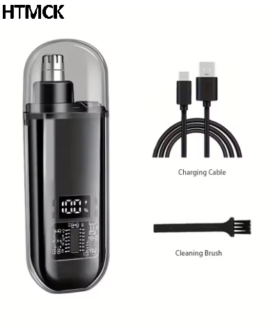 Mens Grooming Kit Bag - USB C Rechargeable Nose Ear Hair