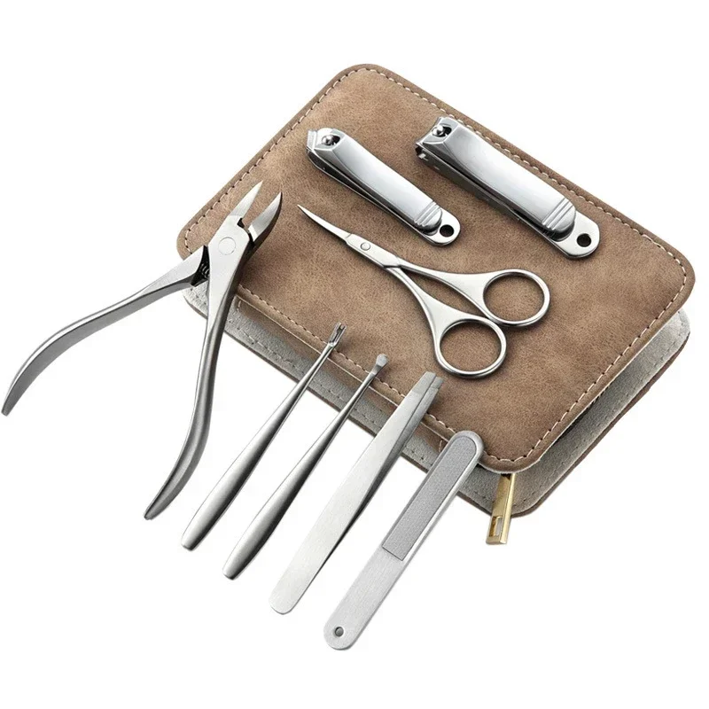 Men'S Grooming Gift Set - 8/12pcs Professional Manicure Kit Stainless Steel