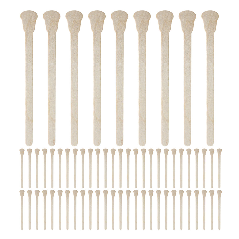 Hair Wax Stick - 100Pcs Sturdy Wooden Wax Sticks Disposable