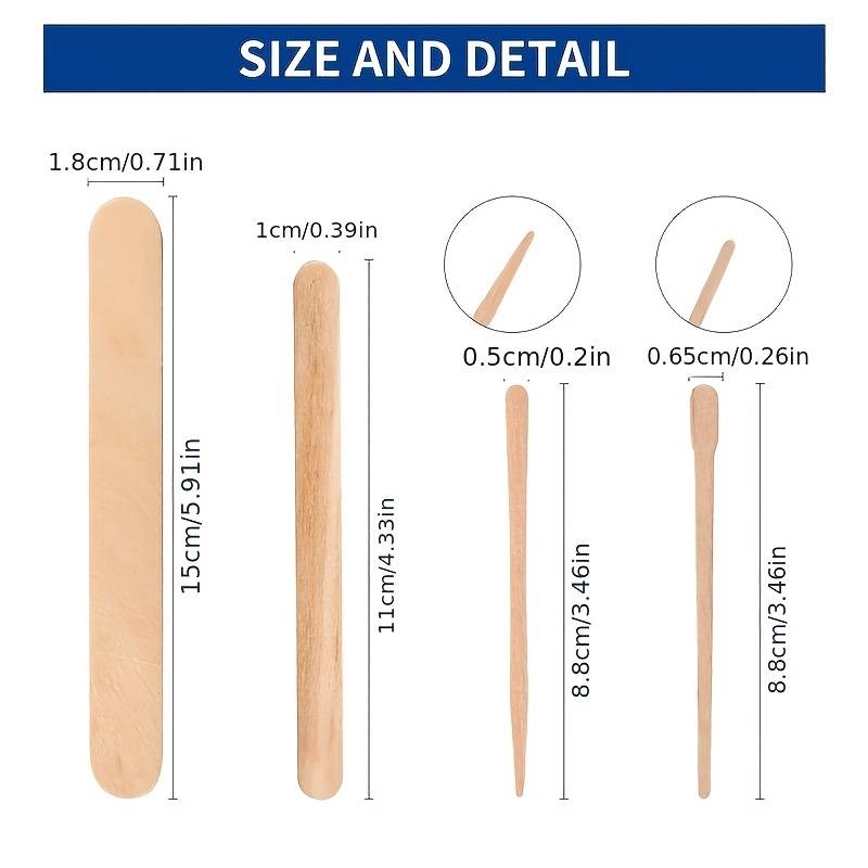 500/200/100Pcs Wooden Hair Rem - Hair Wax Stick review and price