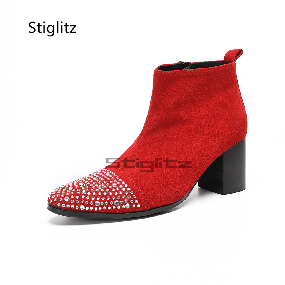 Rhinestone Pointed Toe Chelsea - Men'S Grooming review and price