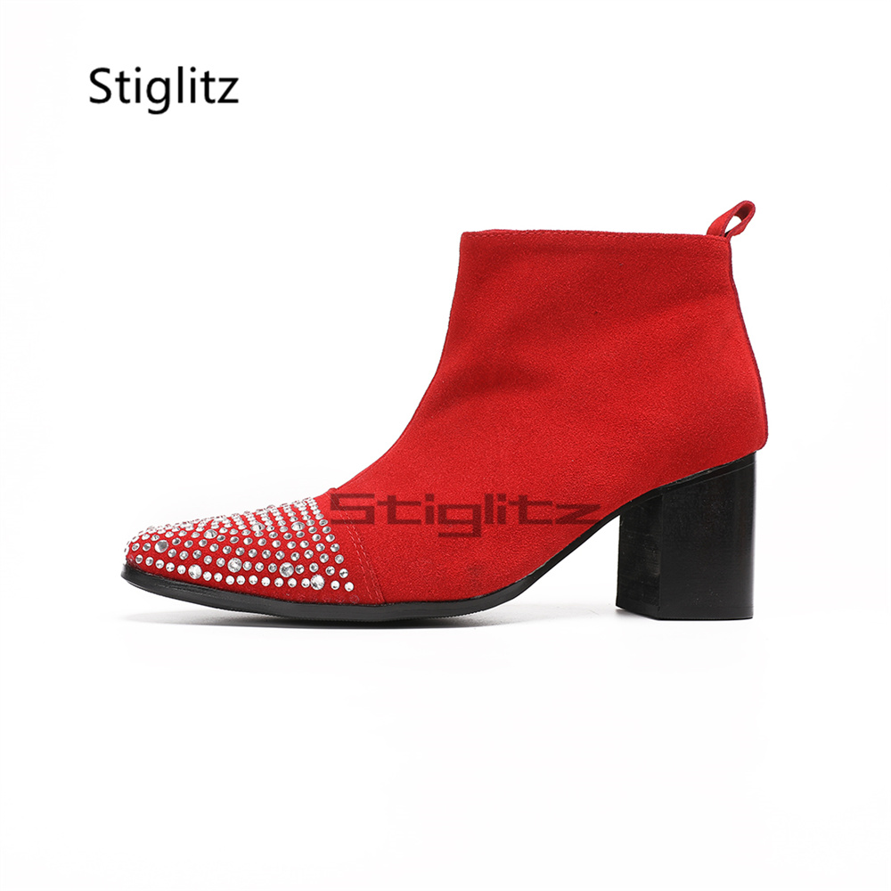 Rhinestone Pointed Toe Chelsea - Men'S Grooming review and price