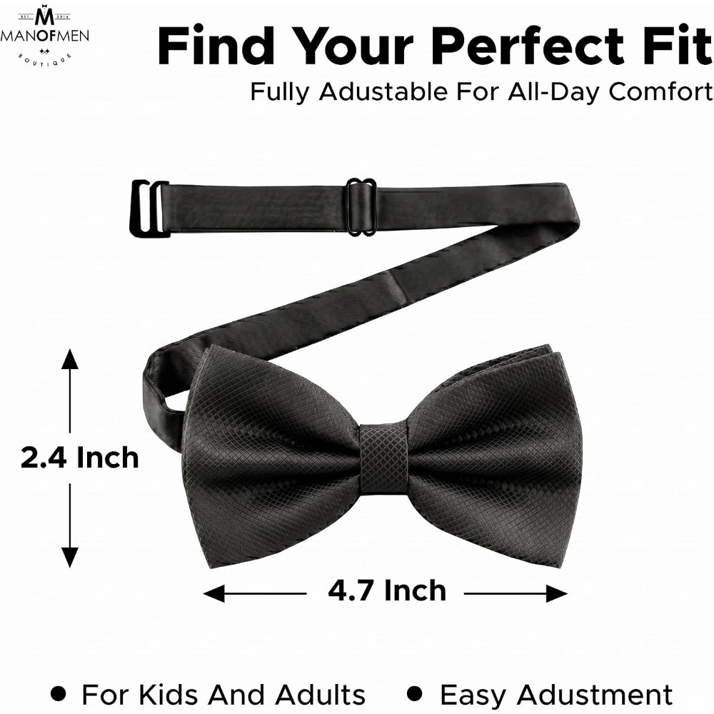 Polyester Solid Pretied Bow Ti - Men'S Grooming review and price