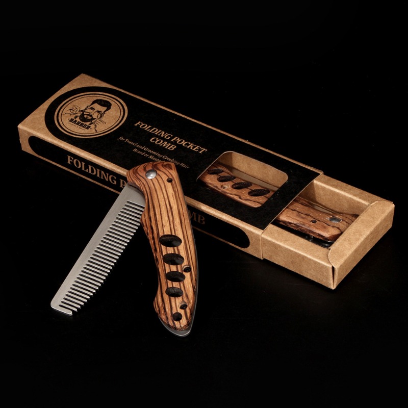 Solid Wood & Metal Folding Bea - Mens Grooming Kit Bag review and price