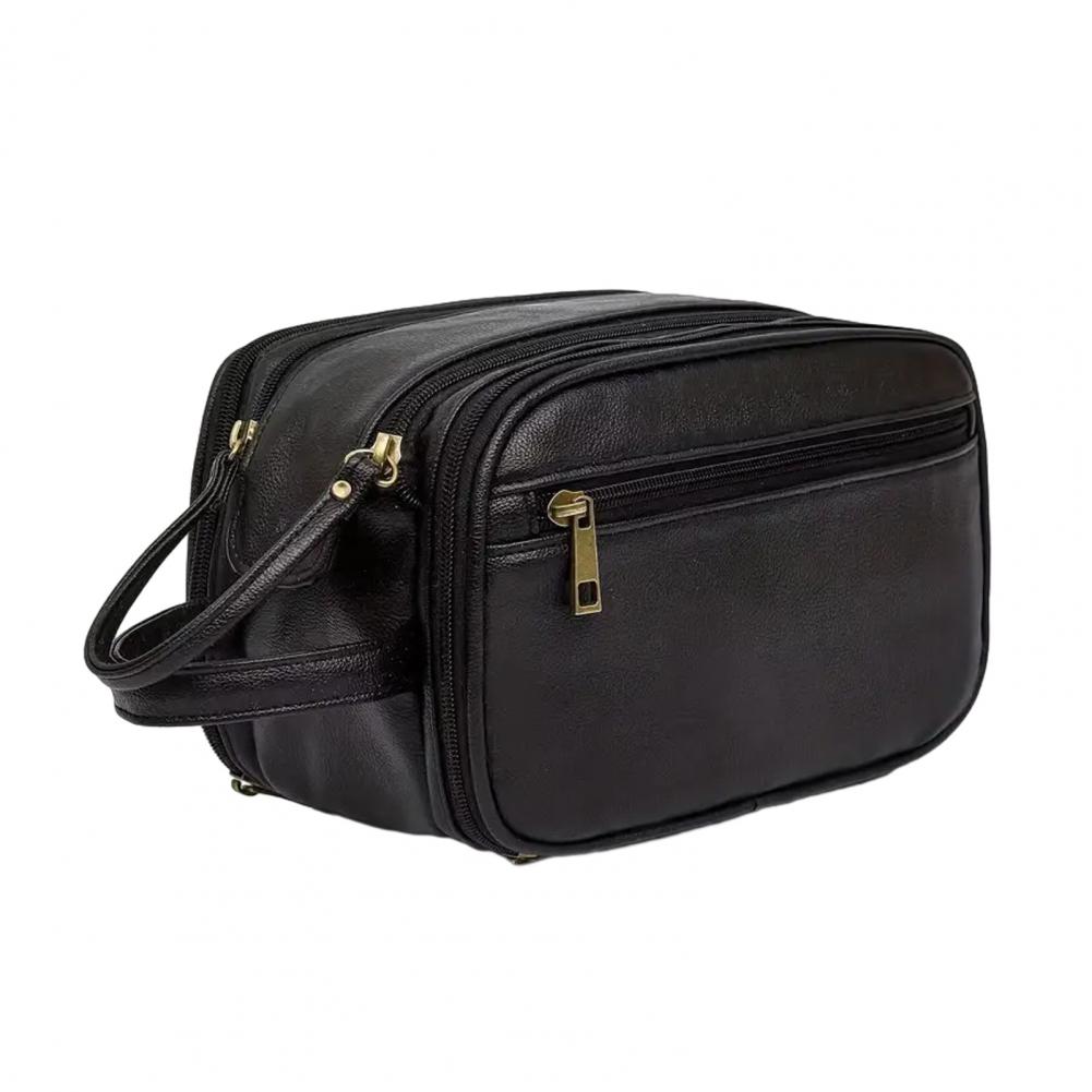 Travel Makeup Bag Faux Leather - Mens Grooming Kit Bag review and price