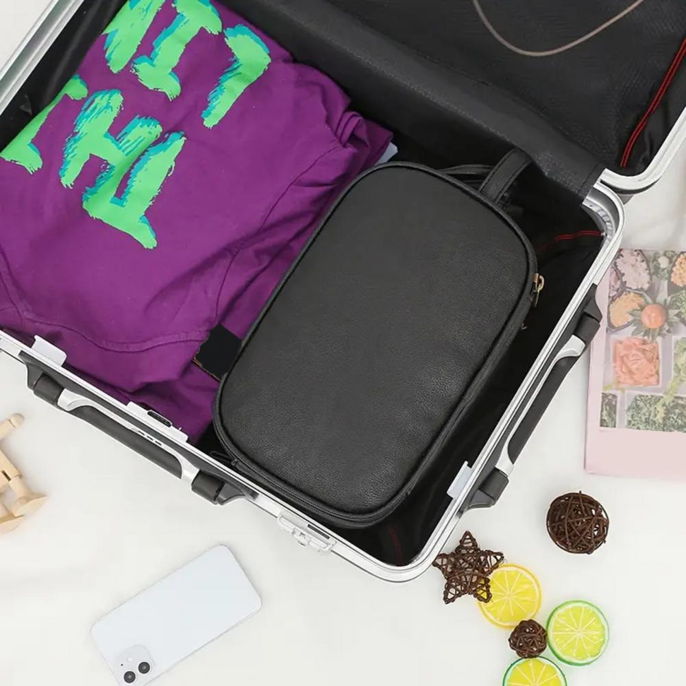 Travel Makeup Bag Faux Leather - Mens Grooming Kit Bag review and price