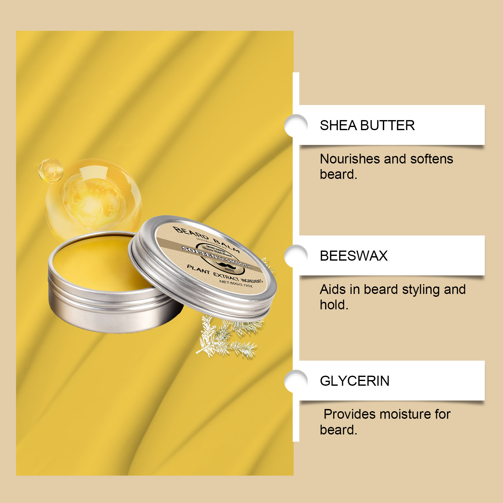 Men's Beard Care Wax - Smooth, - Men'S Grooming Wax review and price