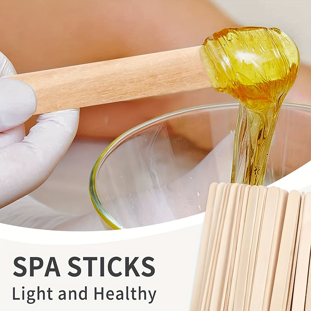 300/500pcs Wooden Wax Sticks M - Hair Wax Stick review and price