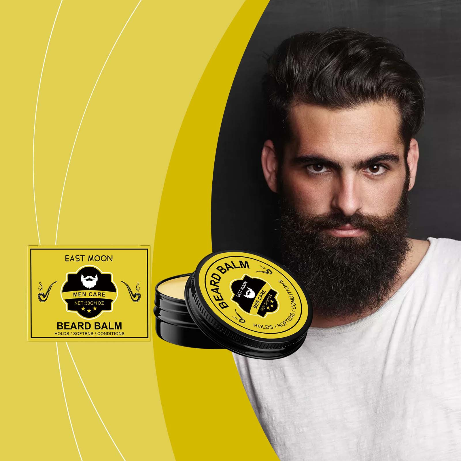 East Moon Men Beard Care Balm  - Men'S Grooming Wax review and price