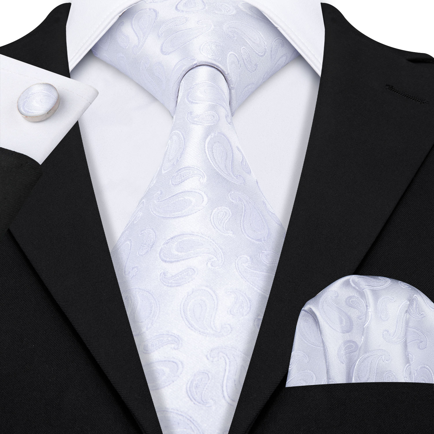 Fashion White Mens Wedding Tie - Men'S Grooming Gift Set review and price