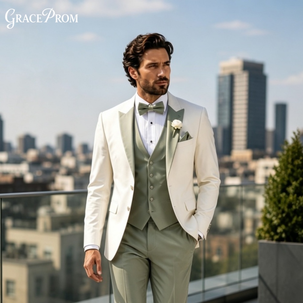 Elegant Notched Lapel Men Suit - Men'S Grooming Trends review and price