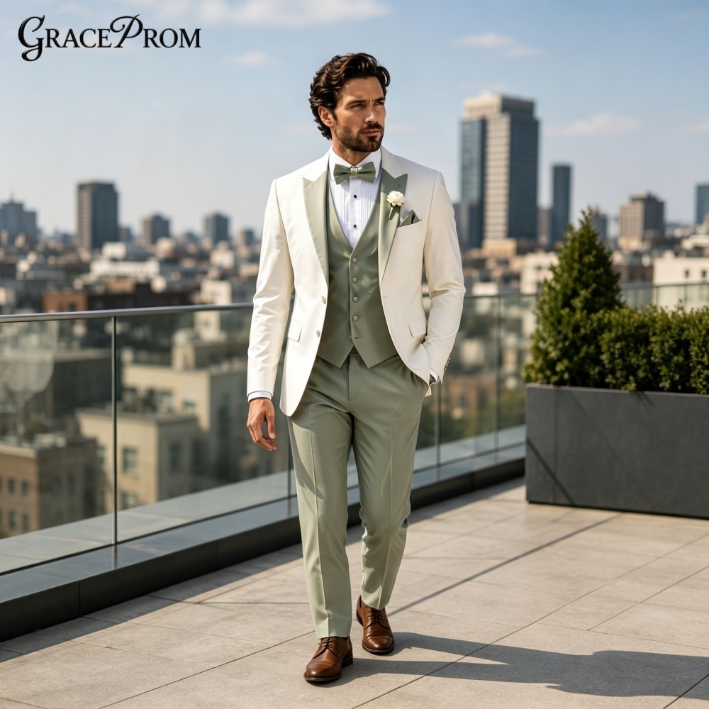 Elegant Notched Lapel Men Suit - Men'S Grooming Trends review and price
