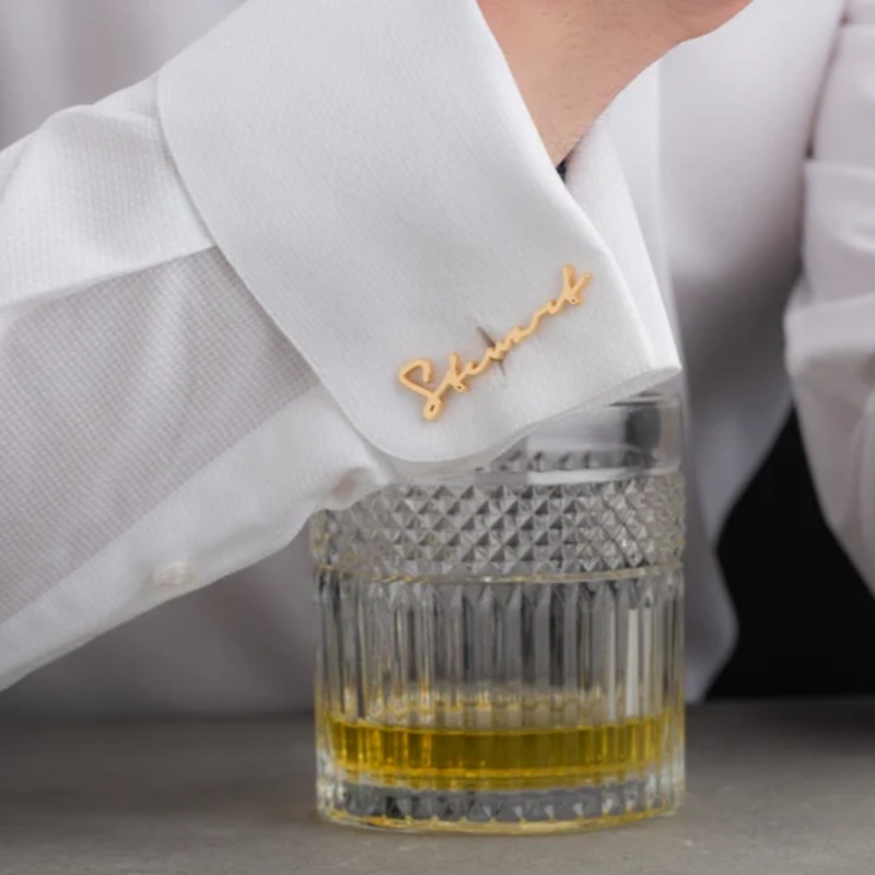 Custom Name Cufflinks 18K Gold - Men'S Grooming review and price