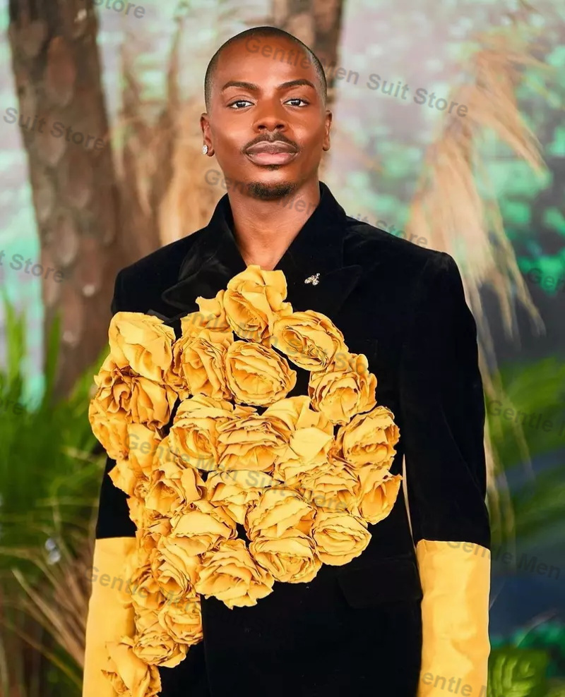 Yellow Black Men Suits Set 2 P - Men'S Grooming review and price
